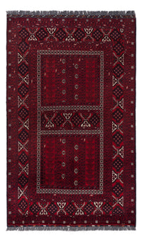 Afghan Rug - 252 x 158 cm - dark red