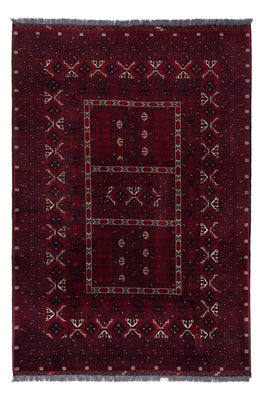 Afghan Rug - 239 x 163 cm - dark red