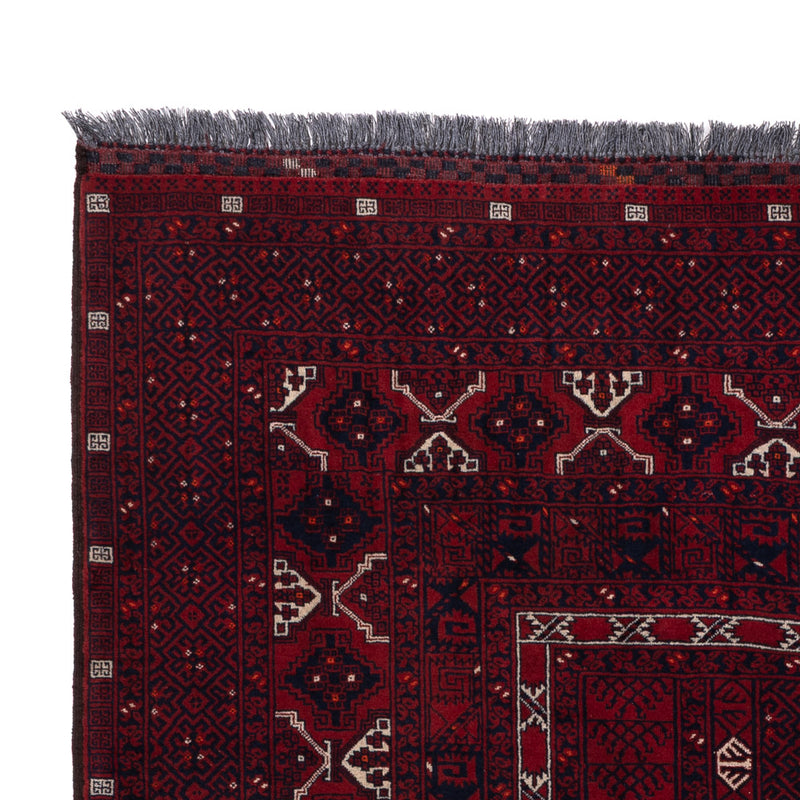 Afghan Rug - 239 x 163 cm - dark red