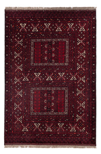 Afghan Rug - 242 x 165 cm - dark red