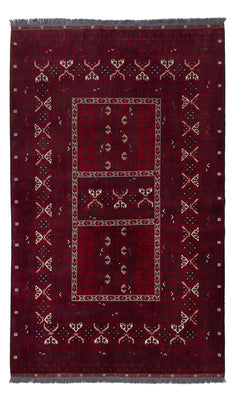 Afghan Rug - 248 x 153 cm - dark red