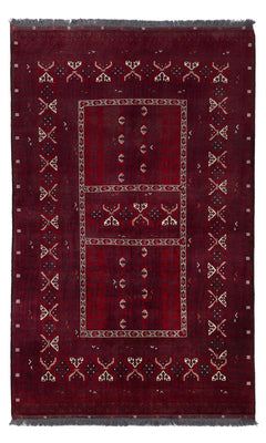 Afghan Rug - 255 x 155 cm - dark red