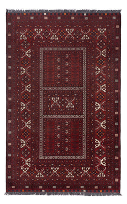 Afghan Rug - 241 x 156 cm - dark red