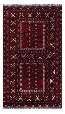 Afghan Rug - 252 x 152 cm - dark red
