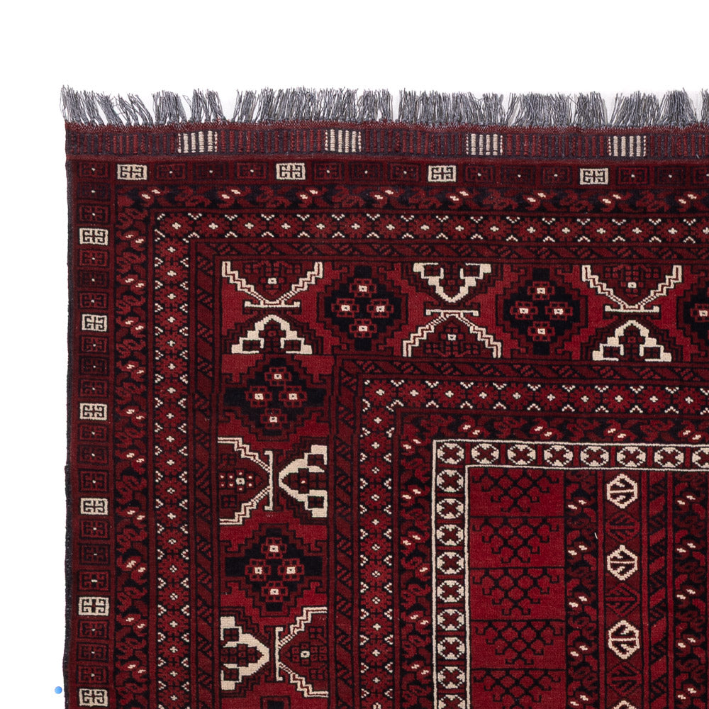 Afghan Rug - 252 x 152 cm - dark red