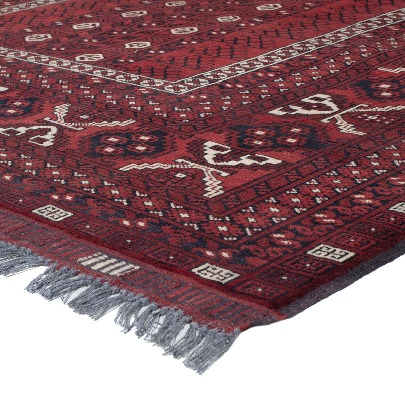 Afghan Rug - 252 x 152 cm - dark red