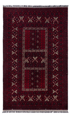 Afghan Rug - 240 x 152 cm - dark red