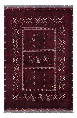 Afghan Rug - 245 x 167 cm - dark red