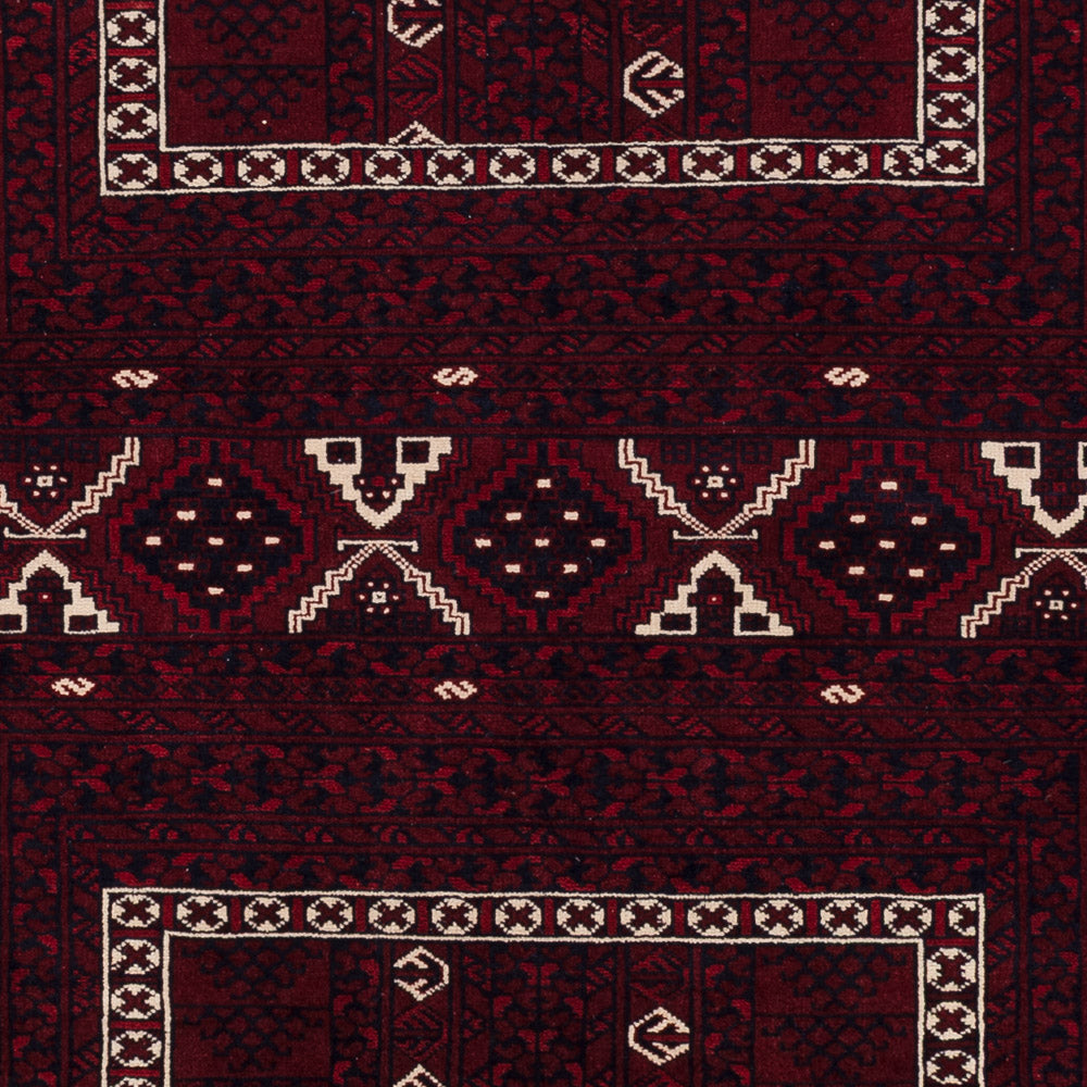 Afghan Rug - 249 x 161 cm - dark red