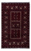 Afghan Rug - 249 x 150 cm - dark red