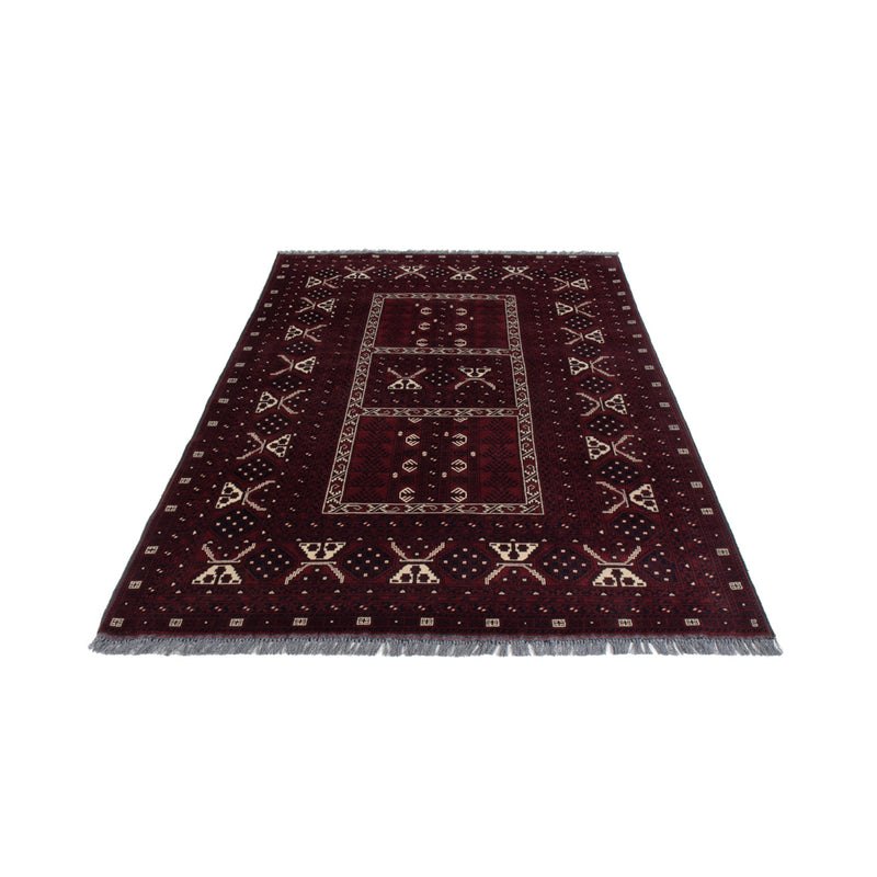 Afghan Rug - 249 x 150 cm - dark red