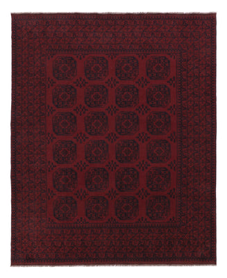 Afghan Rug - Filpa - 302 x 252 cm - dark red