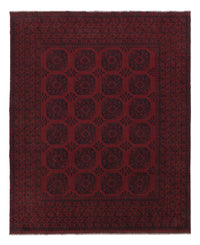 Afghan Rug - Filpa - 302 x 252 cm - dark red