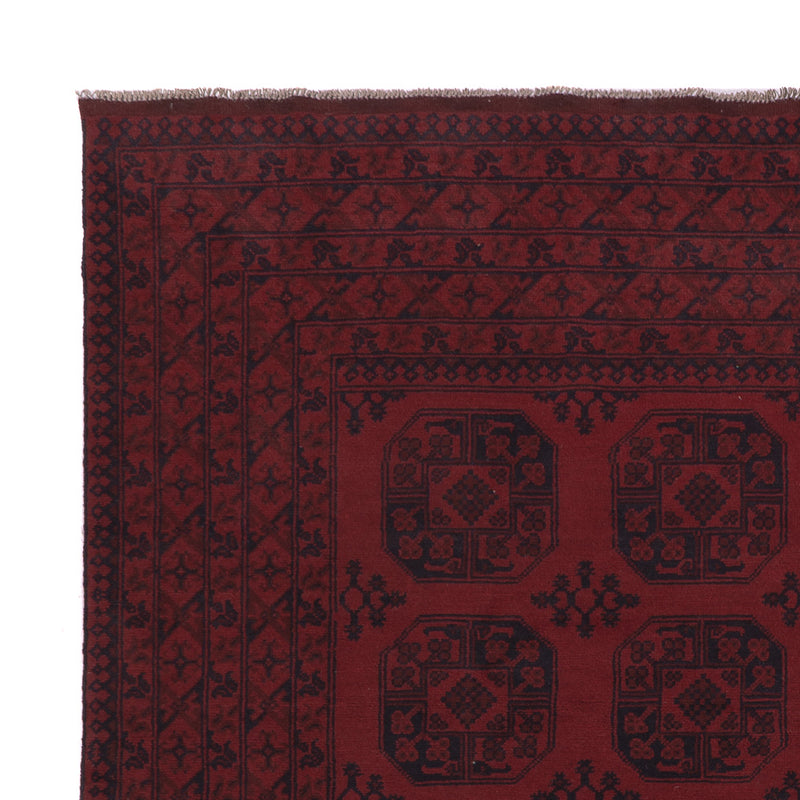 Afghan Rug - Filpa - 302 x 252 cm - dark red