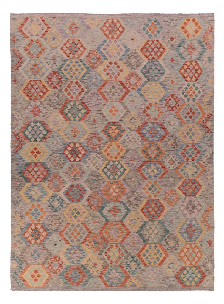 Kelim Rug - Splash - 352 x 255 cm - multicolored