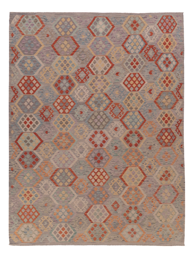 Kelim Rug - Splash - 342 x 257 cm - multicolored
