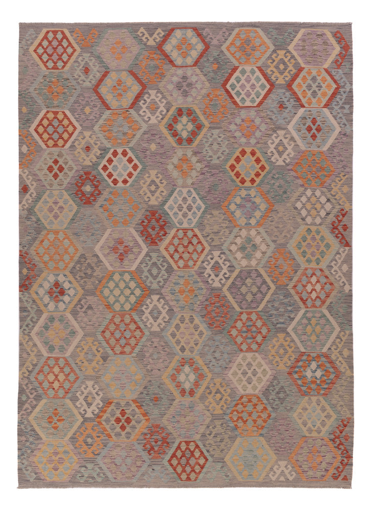 Kelim Rug - Splash - 356 x 255 cm - multicolored