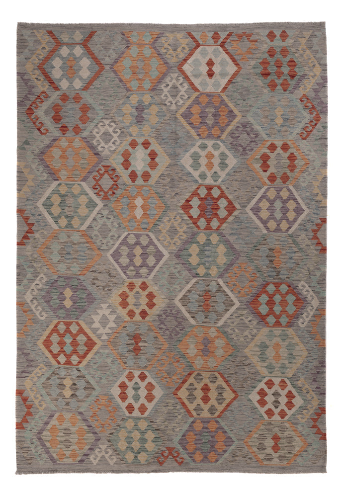 Kelim Rug - Splash - 294 x 203 cm - multicolored