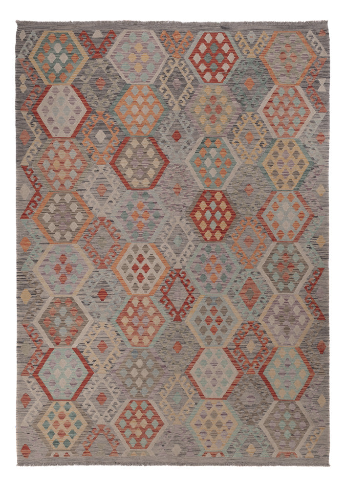 Kelim Rug - Splash - 294 x 209 cm - multicolored