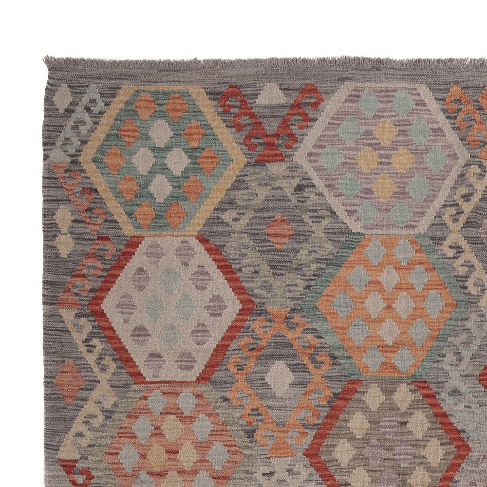 Kelim Rug - Splash - 294 x 209 cm - multicolored