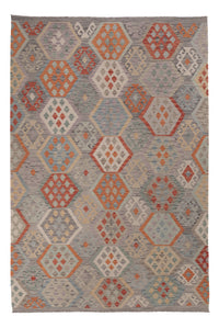 Kelim Rug - Splash - 296 x 201 cm - multicolored