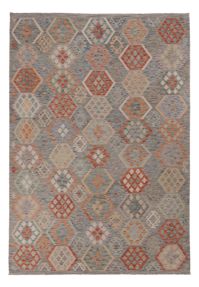 Kelim Rug - Splash - 288 x 203 cm - multicolored
