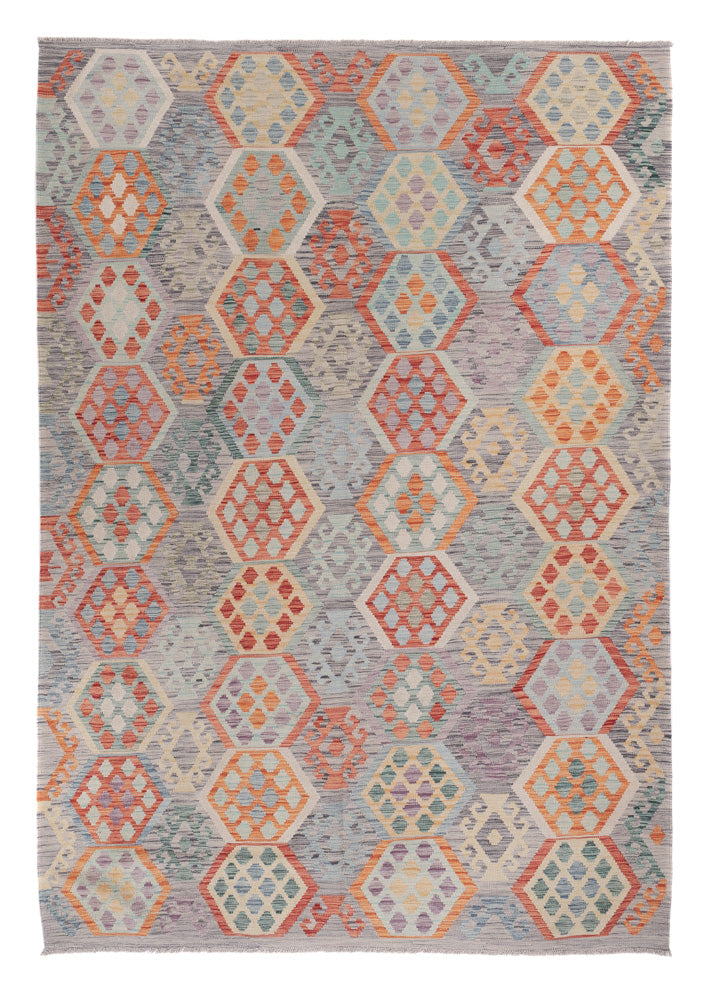 Kelim Rug - Splash - 297 x 211 cm - multicolored