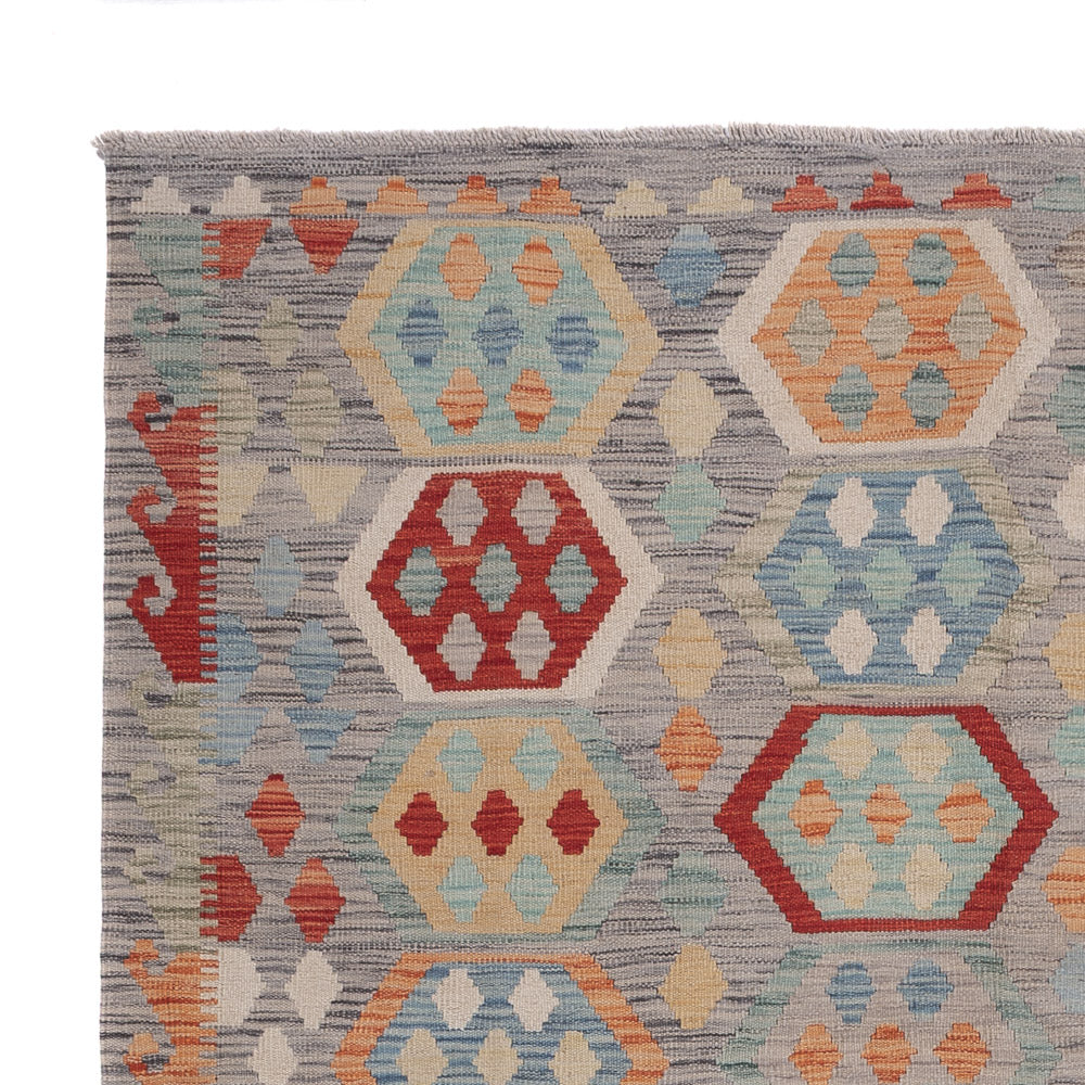 Kelim Rug - Splash - 252 x 183 cm - multicolored