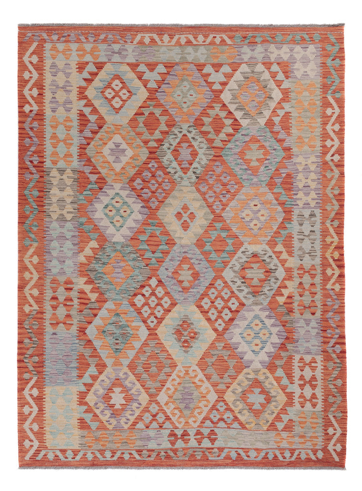 Kelim Rug - Splash - 243 x 178 cm - multicolored