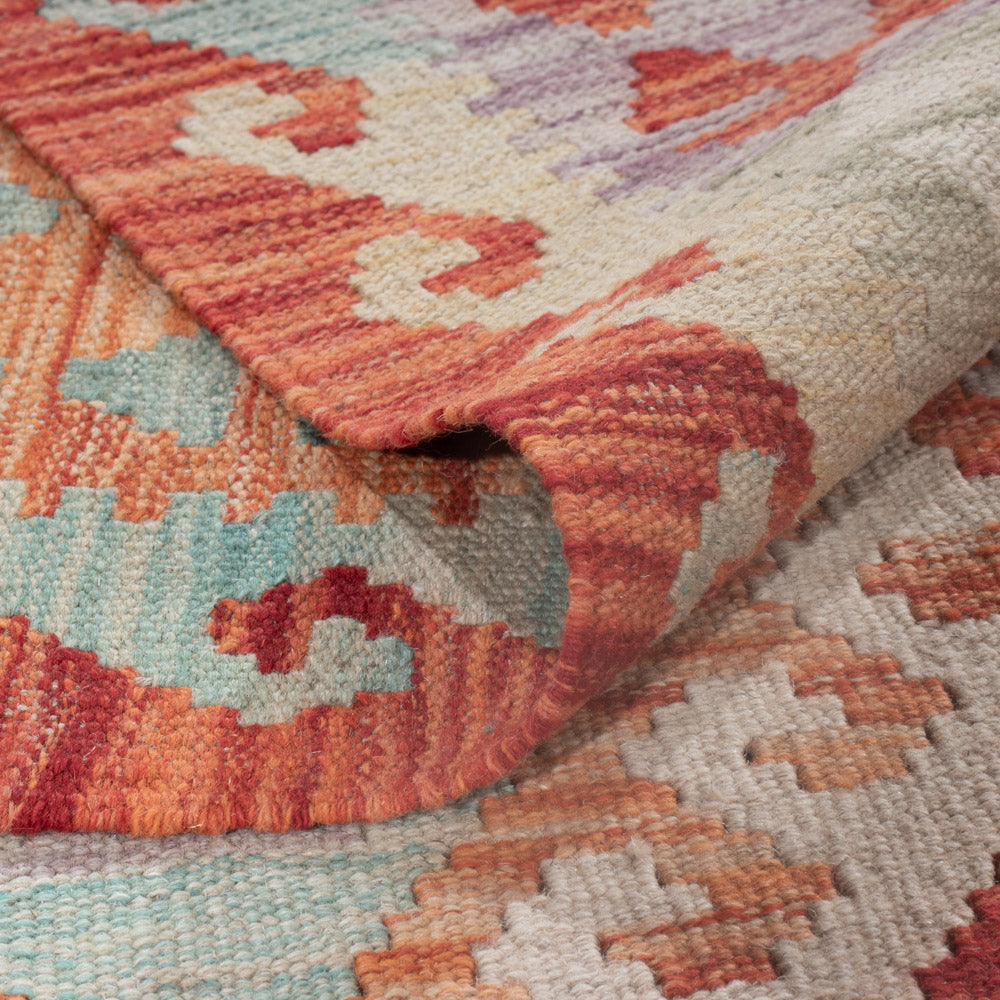 Kelim Rug - Splash - 251 x 180 cm - multicolored