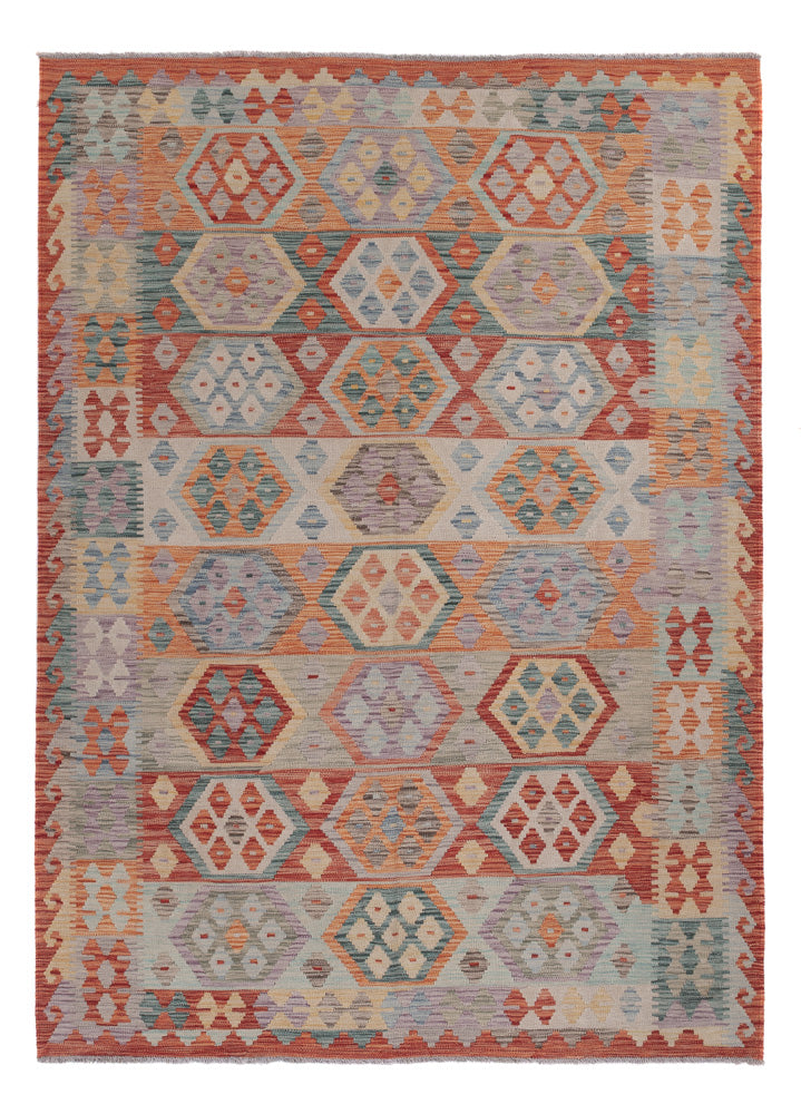 Kelim Rug - Splash - 249 x 176 cm - multicolored