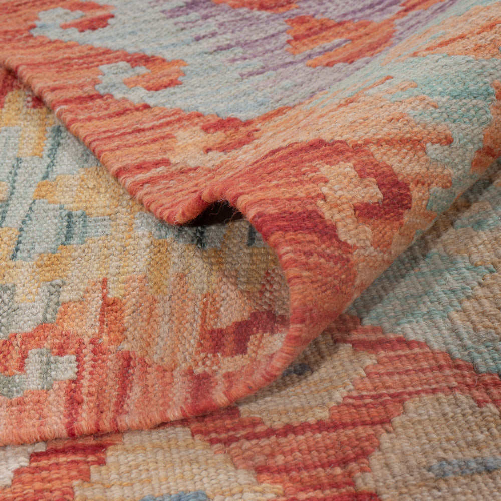 Kelim Rug - Splash - 252 x 181 cm - multicolored