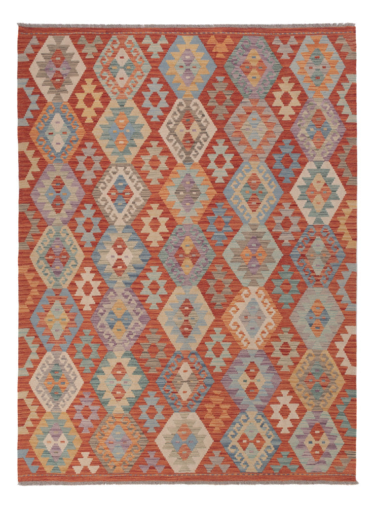 Kelim Rug - Splash - 243 x 177 cm - multicolored