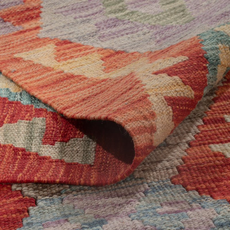 Kelim Rug - Splash - 252 x 178 cm - multicolored