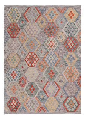 Kelim Rug - Splash - 238 x 176 cm - multicolored