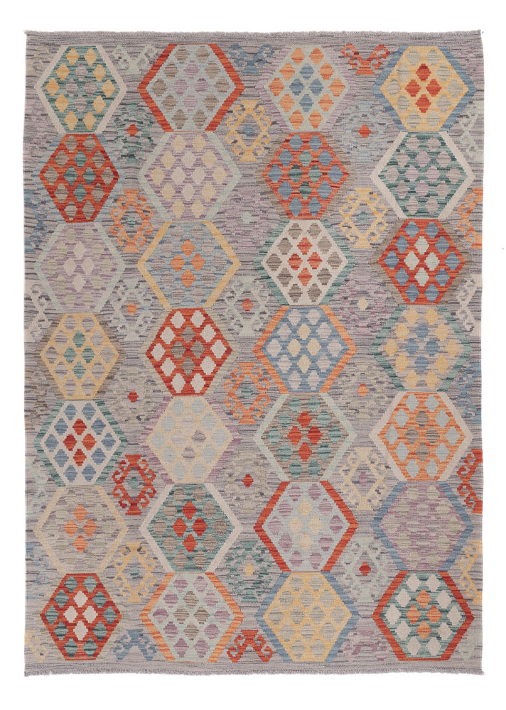 Kelim Rug - Splash - 238 x 176 cm - multicolored
