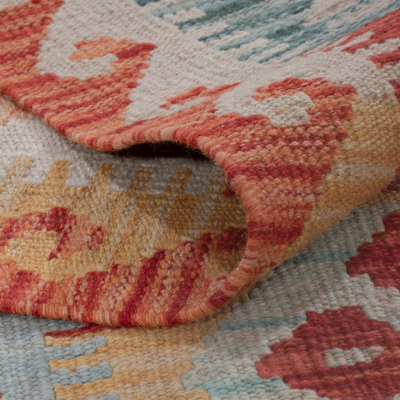 Kelim Rug - Splash - 193 x 149 cm - multicolored