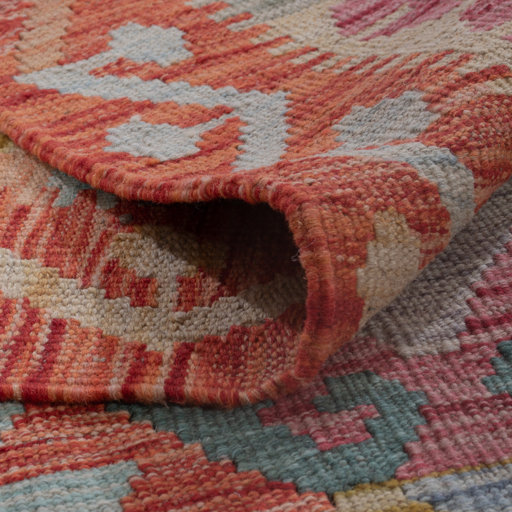 Kelim Rug - Splash - 196 x 147 cm - multicolored