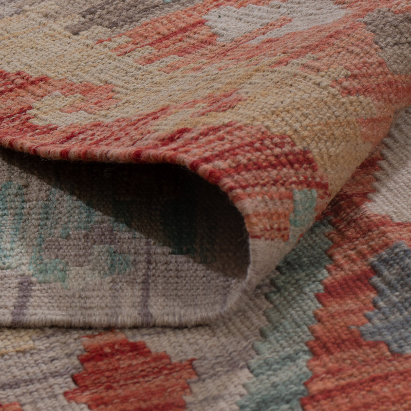 Kelim Rug - Splash - 195 x 147 cm - multicolored