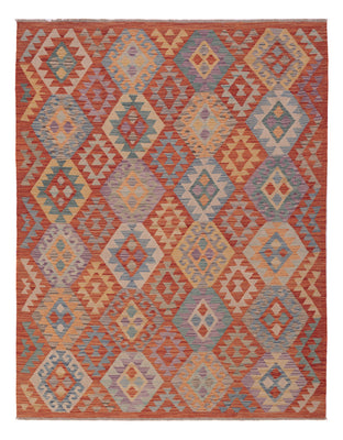 Kelim Rug - Splash - 201 x 158 cm - multicolored