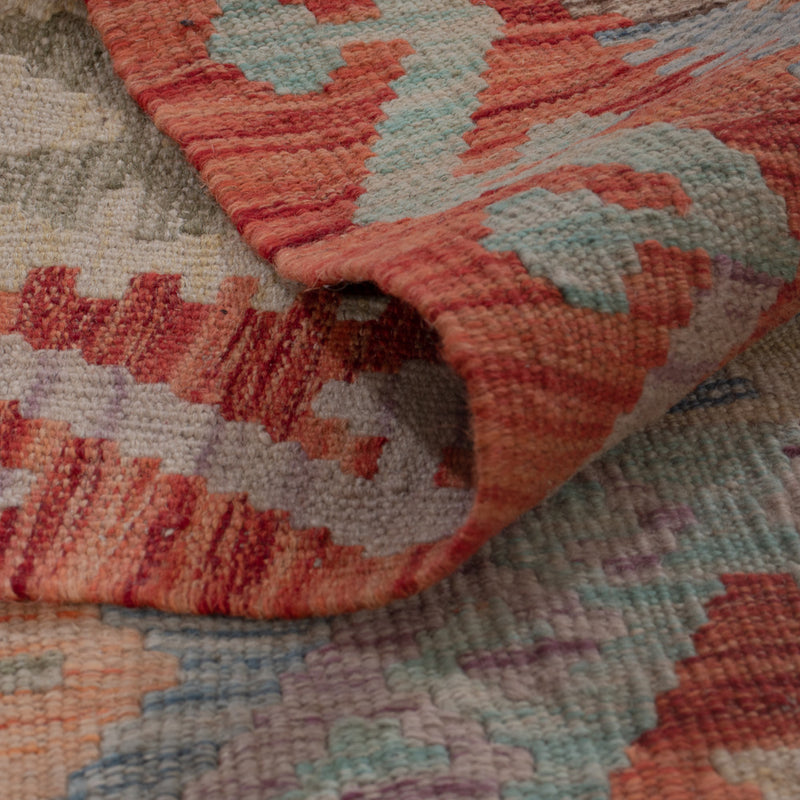 Kelim Rug - Splash - 202 x 153 cm - multicolored