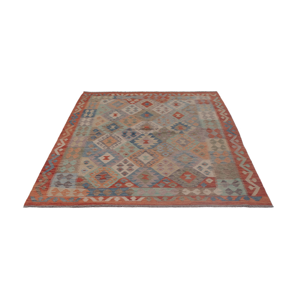 Kelim Rug - Splash - 202 x 153 cm - multicolored