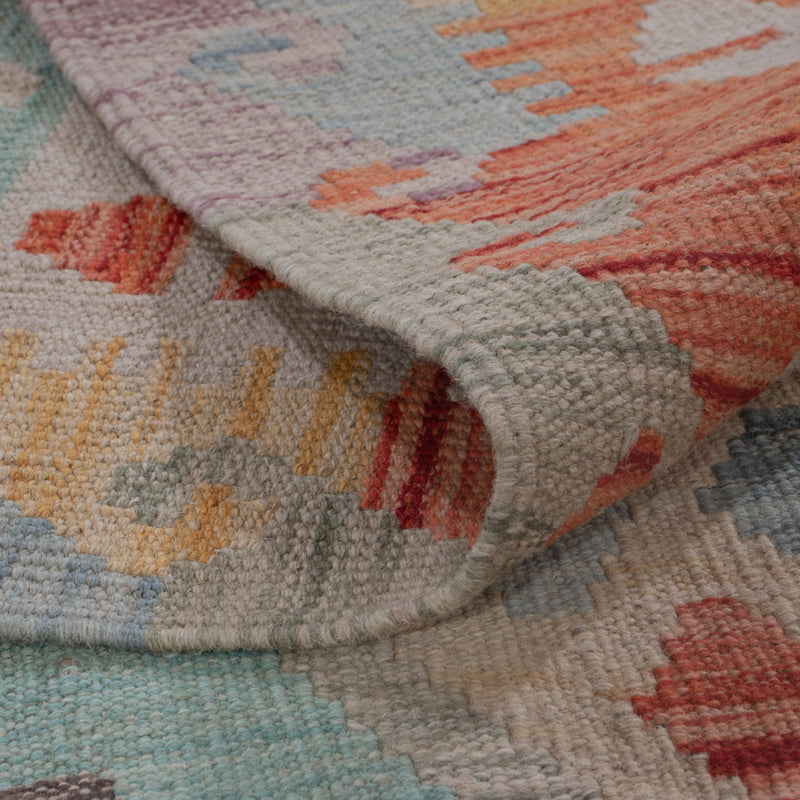 Kelim Rug - Splash - 198 x 149 cm - multicolored