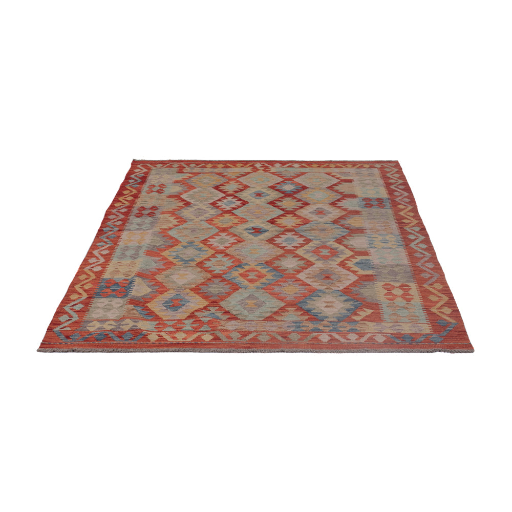 Kelim Rug - Splash - 196 x 150 cm - multicolored