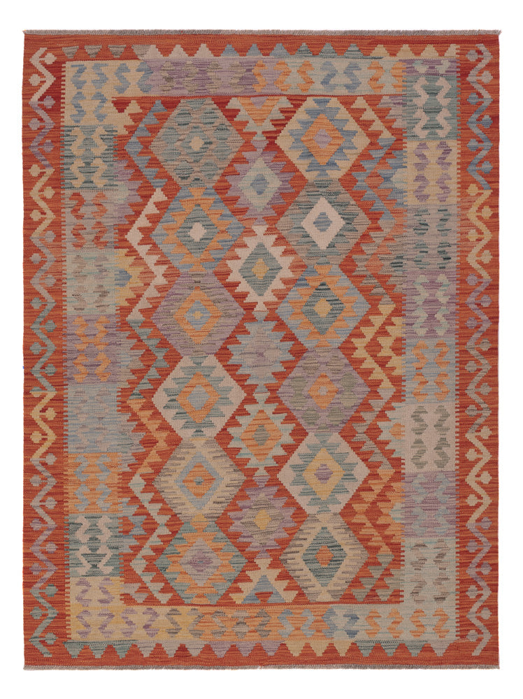 Kelim Rug - Splash - 193 x 148 cm - multicolored