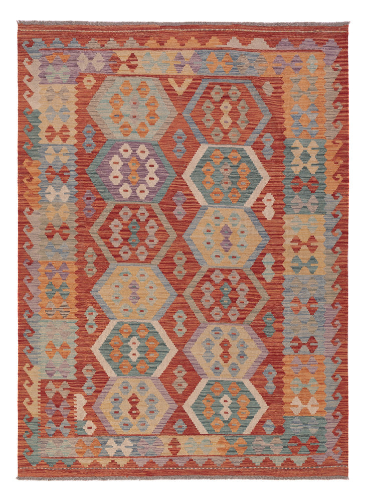 Kelim Rug - Splash - 197 x 150 cm - multicolored