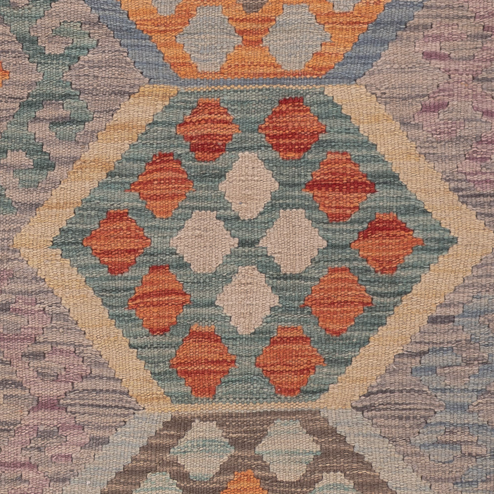 Kelim Rug - Splash - 199 x 154 cm - multicolored