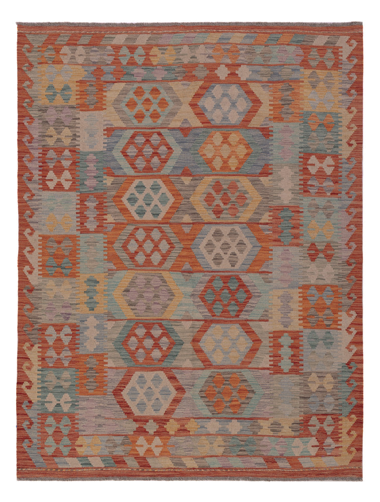 Kelim Rug - Splash - 198 x 150 cm - multicolored