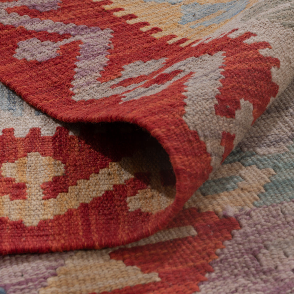 Kelim Rug - Splash - 192 x 150 cm - multicolored