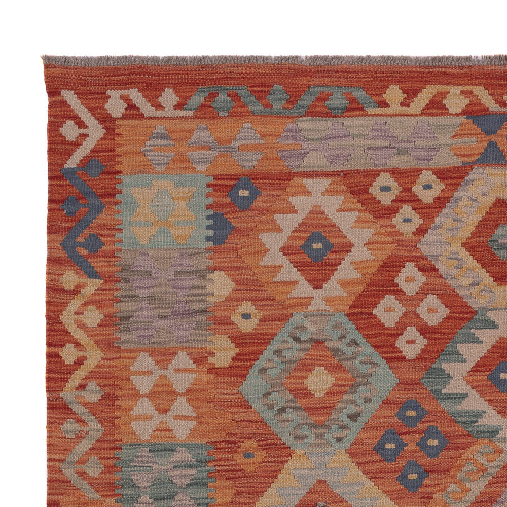 Kelim Rug - Splash - 198 x 154 cm - multicolored